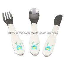 Stainless Steel Spoon with Plastic Handle (FW6474)